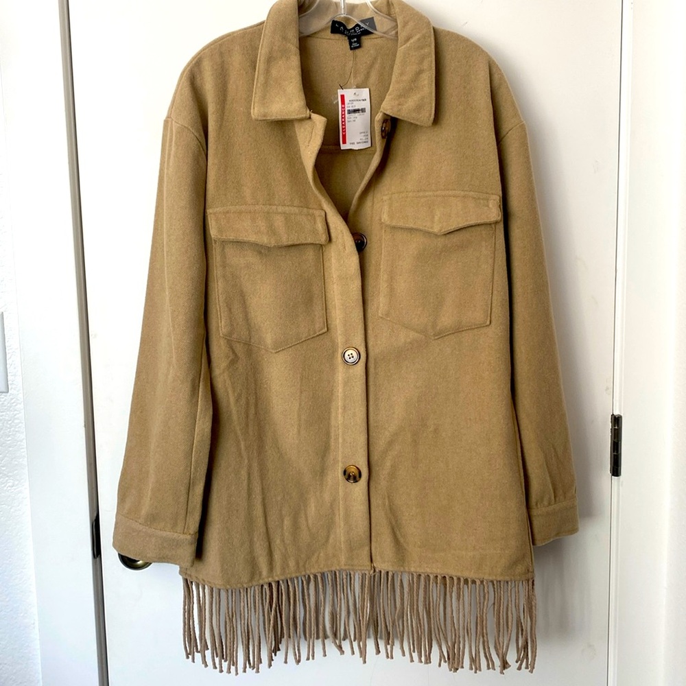 LAUNDRY by Shelli Segal Shacket with Fringe NWT